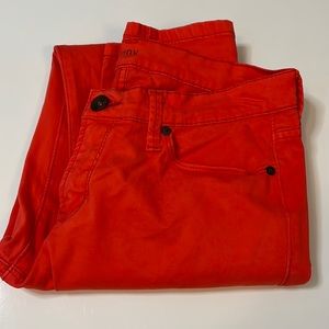 JCPenny bright red skinny denim; like new; 28/6; super soft material